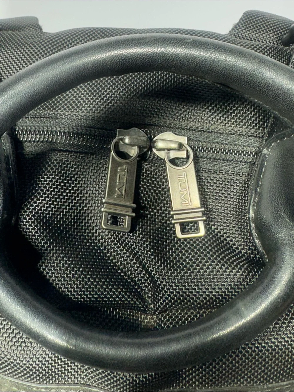 Tumi Alpha Bravo Lejeune Backpack Tote in black ballistic nylon.
